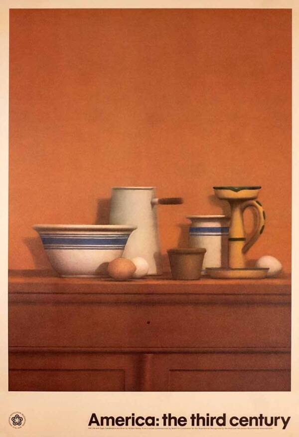 America The Third Century. Still life with eggs Candlestick and Bowl