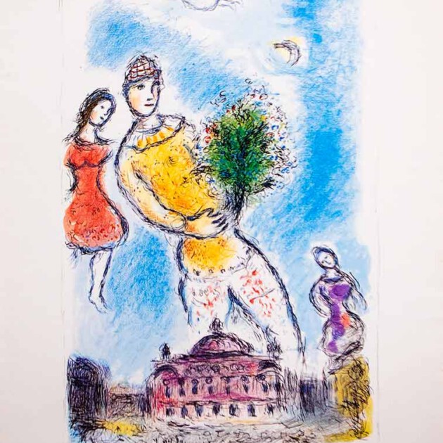 Dans le ciel de l’Opera. Lithographies. Galerie Maeght. Paris.