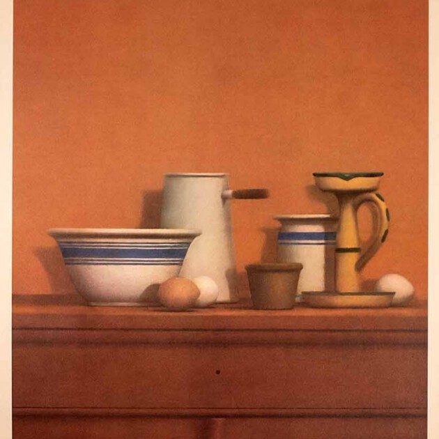 America The Third Century. Still life with eggs Candlestick and Bowl