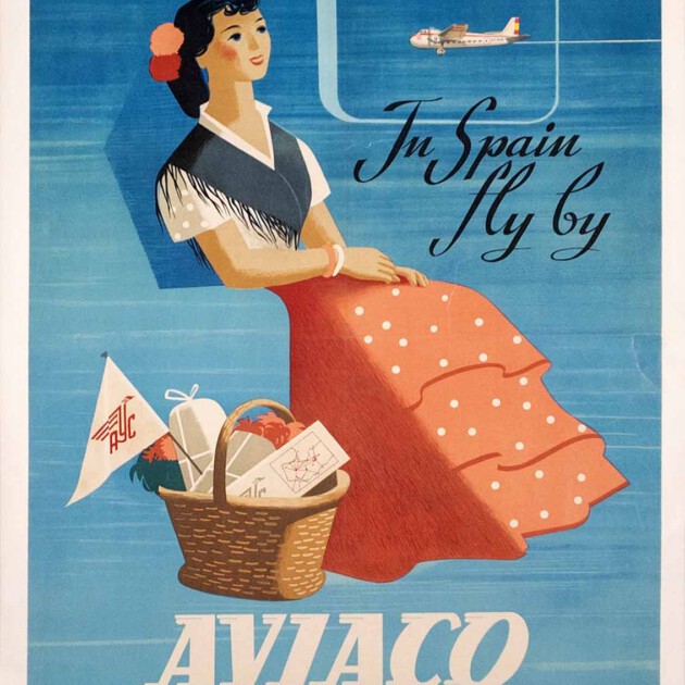 In Spain fly by Aviaco