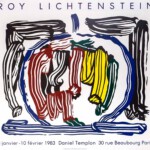 Brushstroke still life with apple poster