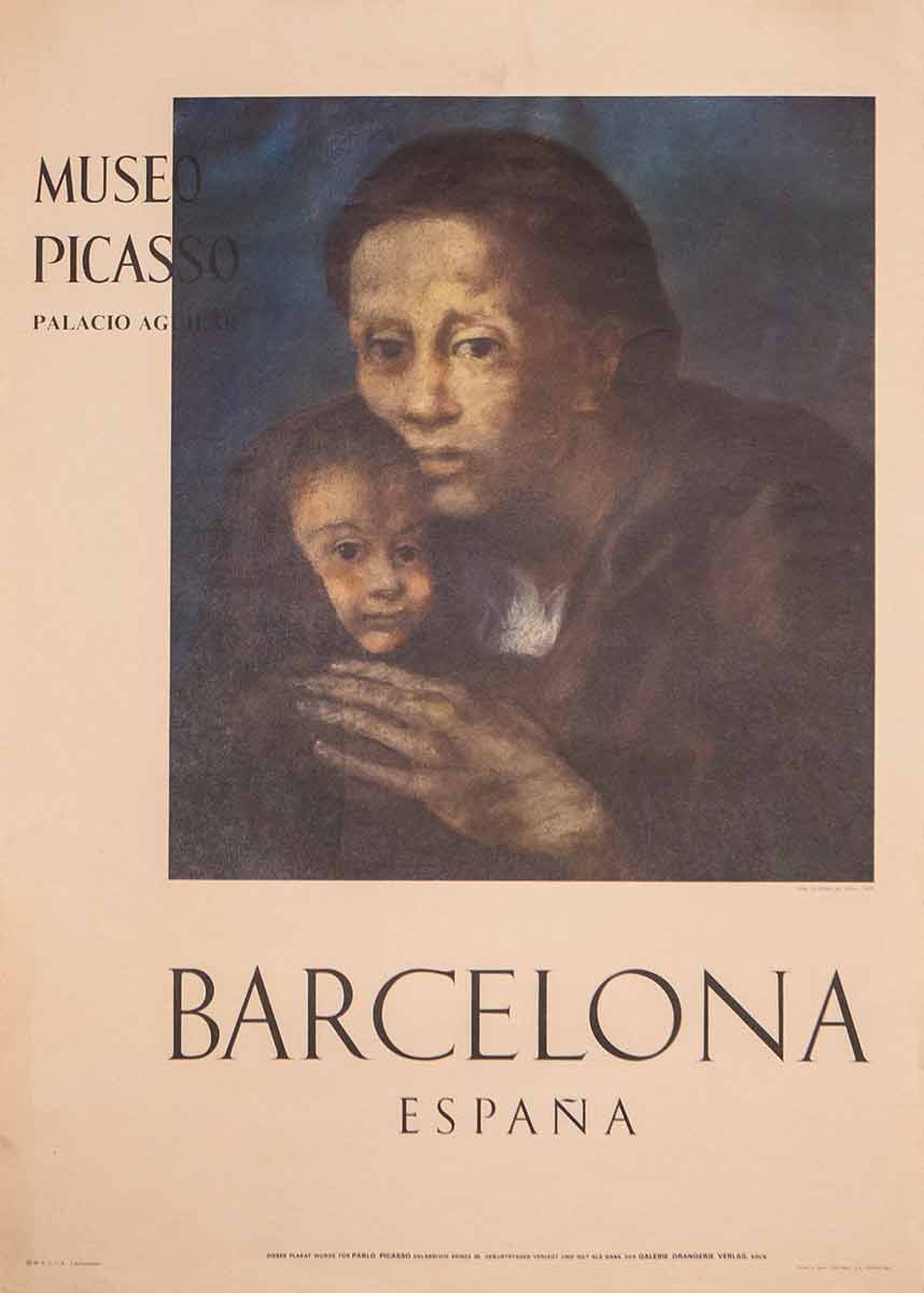 Museo Picasso Palacio Aguilar Barcelona ("Mother and Child with Shawl", 1903, In honor of Pablo Picasso's 85th Birthday)